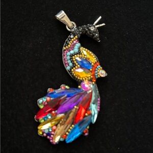 Sterling Silver Peacock Pendant